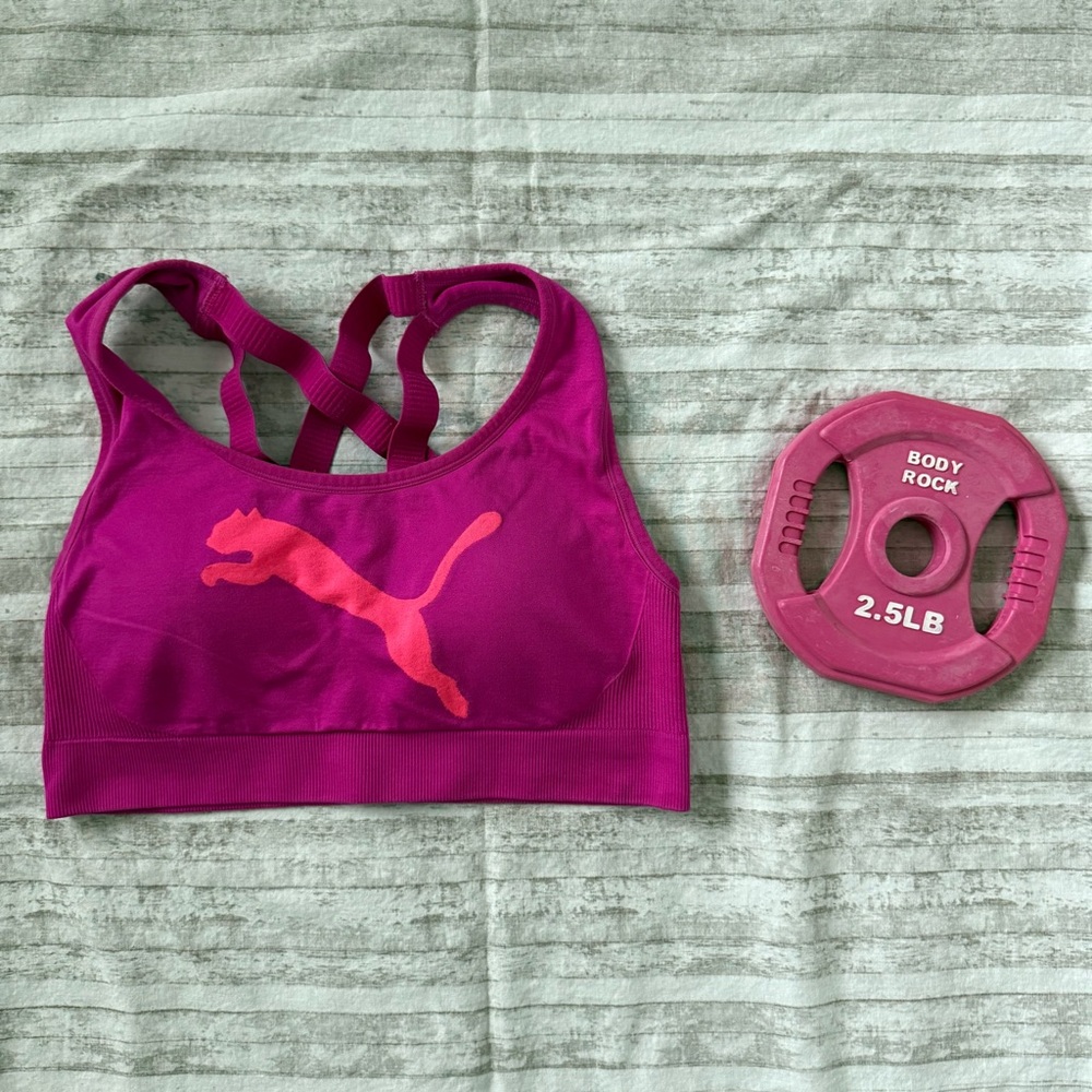 💪🏻 Puma Magenta/Neon Pink Medium Sports Bra